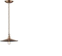 Sospensione Rustica-Country Folk Metallo Corten Ruggine 1 Luce E27 D18Cm