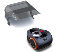 Idea Mower garage per robot tagliaerba Mobius compatibile con Navimow i 105e, i 108e, copertura trasparente in policarbonato UV, alluminio composito e acciaio inox