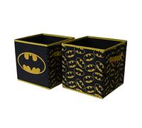 Idea Nuova Batman - Set di 2 cubi pieghevoli, colore: nero