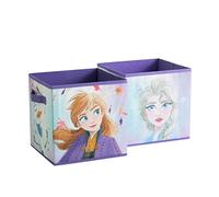 Idea Nuova Disney Frozen Set di 2 cubi pieghevoli in tessuto, 25,4 x 25,4 cm