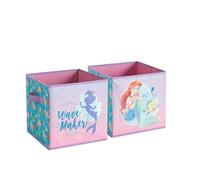 Idea Nuova Disney Little Mermaid Set di due spaziosi cubi pieghevoli, 25,4 x 25,4 cm