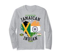 Idea per bambini con radici indiane giamaicane e bandiera indiana Maglia a Manica