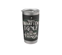Idea per gli amanti del golf: ecco cosa faccio io golf e so cose Bicchiere termico in acciaio inox doppia parete