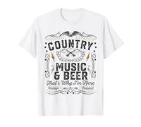 Idea regalo da donna con musica country e birra Thats Why I'm Here Maglietta