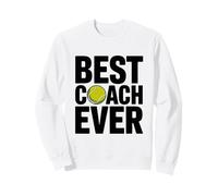 Idea Regalo Divertente per figlioccio con Scritta Best Tennis Coach Ever for Men Felpa