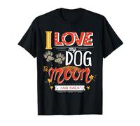 Idea regalo grafica "I Love To The Moon And Back" Maglietta