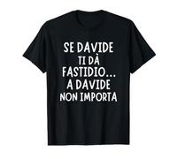 Idea Regalo Originale per Davide, Perfetta per Compleanni Maglietta con Stampa Grafica Economica