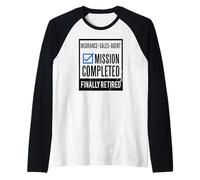 Idea Regalo pensionamento Assicurazione pensionata-Sales-Agent Maglia con Maniche Raglan