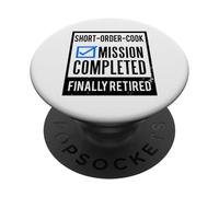 Idea regalo pensionamento Breve Ordine in pensione Cuoco PopSockets PopGrip Adesivo