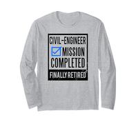 Idea Regalo pensionamento Ingegnere Civile in Pensione Maglia a Manica