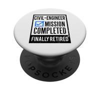 Idea regalo pensionamento Ingegnere civile in pensione PopSockets PopGrip Adesivo