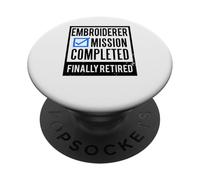 Idea regalo pensionamento ricamatrice in pensione PopSockets PopGrip Adesivo