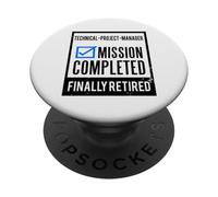 Idea regalo pensionamento Tecnico-Project-Manager in pensione PopSockets PopGrip Adesivo