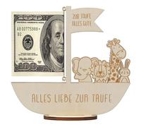 Idea regalo per denaro, barca personalizzata, Arca Noah, in legno, fai da te, per battesimi, ragazzi e ragazze, regali in denaro, per nascita o battesimo, per amici, famiglia, bambino