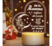 Idea Regalo per la Festa della Mamma Cuore Luce Notturna con Dedica per la Mamma