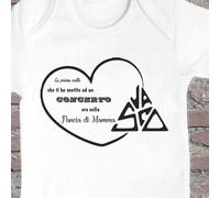 IDEA REGALOBODY NEONATO PERSONALIZZATO CON FRASE VASCO ROSSI BIANCO O ROSA