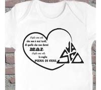 IDEA REGALOBODY NEONATO PERSONALIZZATO CON FRASE VASCO ROSSI VITA SPERICOLATA
