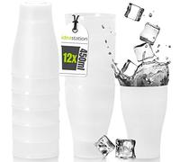 idea-station Bicchieri Plastica rigida lavabili 12 x 450 ml - trasparenti