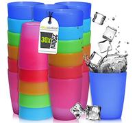 idea-station Neo Bicchieri Plastica rigida lavabili 30 x 250 ml - colorati | Dura + Riutilizzabili + Infrangibili - Bicchiere Plastica - riutilizzabile set Bicchieri Acqua 0,25 per campeggio e feste