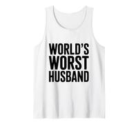 Idea Umoristica Divertente per Il Marito peggiore del Mondo per Gli Uomini Canotta