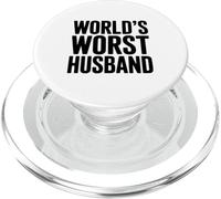 Idea umoristica divertente per il marito peggiore del mondo per gli uomini PopSockets PopGrip per MagSafe