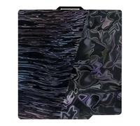 IdeaFormer Piastra di costruzione a doppio lato per ondulazione liscia ad acqua + motivo liscio con venature del legno, 257 x 257 mm, lamiera flessibile in acciaio per molle per Bambu Lab stampante 3D