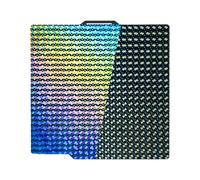 IdeaFormer Rainbow Mosaic Ball+Diamond Ball PEA piastra di pressione per Bambulab X1/X1C/X1E/P1P/P1S/A1, in acciaio a molla Smooth PEA Build Plate Spring Steel Piastra per Bambu Lab 257 x 257 mm