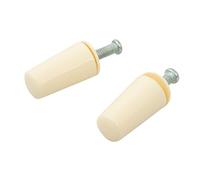 IdeaGenesis - Confezione da 12 fermi per tende a rullo da 40 mm. Realizzato in PVC Avorio. Include tutto il necessario per il montaggio, rondelle e viti. (12, Avorio 40 mm)