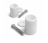 IdeaGenesis Fermi e Tappi per Tapparelle Avvolgibili (12, Bianco 30mm) | Fermo Fine Corsa di Ricambio in PVC con Viti da 6 mm e Rondelle - Ferma Tapparella e Serrande - Adatto a Stecche fino a 16 mm