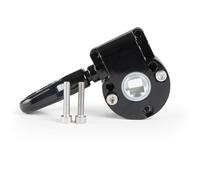 IdeaGenesis - Macchina parasole universale bianca con ghiera da 80 mm e due viti di fissaggio a staffa incluse. Meccanismo senza fine di corsa con riduzione 7:1 (nero, Cancamo 80)
