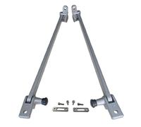 IdeaGenesis - Set bracci per tende da balcone da 50 centimetri. Bracci Tenda a rullo per corrimano. (Argento, 50 cm)