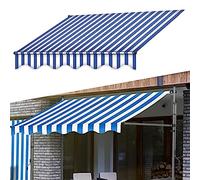 Ideal e Solut - Tessuto impermeabile retrattile per patio, balcone e finestra, 3,5 m, colore: Bianco