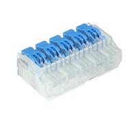 Ideal Electrical In-Sure - Connettore per cavo a leva, 12 AWG, 5 porte (30-01L25), confezione da 10, connettori sganciabili compatti per filo solido e incagliato