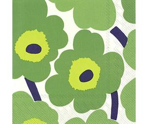 Ideal Home Range Marimekko Unikko tovaglioli, Carta, Green, Lunch