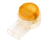 IDEAL Industries, Inc. 86-955 IDC UY2 Connettore Jellybean a 2 fili, connettori di testa a 2 fili per filo di rame solido a conduttore singolo da 19-26 AWG, giallo, confezione da 100