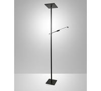IDEAL LAMPADA DA TERRA IN ALLUMINIO NERO 2 LUCI A LED 3000K - 40W+8W - 3050 + 670 lm ORIENTABILE