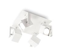 Plafoniera Moderna Mouse Metallo Bianco 4 Luci Gu10