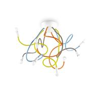 Plafoniera Moderna Multiflex Metallo Multicolor 8 Luci E14