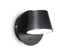 IDEAL LUX Applique moderna Gim AP1 Alluminio Nero LED 6W 3000K Luce calda