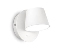 Applique Moderna Gim Alluminio Bianco Led 6W 3000K Luce Calda