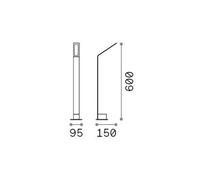 Ideal Lux Agos nero 3.000 K altezza 60 cm alluminio IDEAL LUX