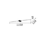 Ideal Lux Applique a LED Theo bianco, larghezza 115 cm alluminio IDEAL LUX