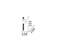 Ideal Lux applique Binomio, bianco, a 1 luce, metallo, vetro IDEAL LUX