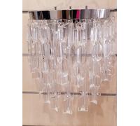 Applique Contemporanea Carlton Metallo-Cristallo Cromo 3 Luci E14