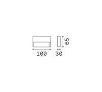 Ideal Lux Applique da esterno a LED Dedra, antracite, 10 x 6,5 cm IDEAL LUX