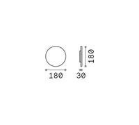 Ideal Lux Applique da esterno a LED Punto nero Ø 18 cm, metallo IDEAL LUX