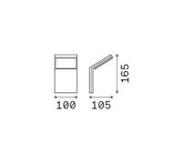 Ideal Lux Applique da esterno a LED Stile alluminio grigio, 3.000 K IDEAL LUX