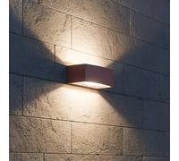 Ideal Lux applique da esterno Andromeda caffè, larghezza 22 cm, alluminio IDEAL LUX