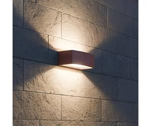 Ideal Lux applique da esterno Andromeda caffè, larghezza 22 cm, alluminio IDEAL LUX