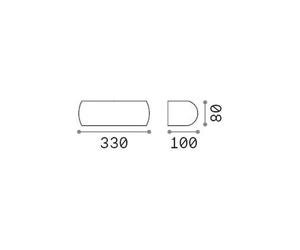 Ideal Lux applique da esterno Giove, grigio, alluminio, alto/basso IDEAL LUX